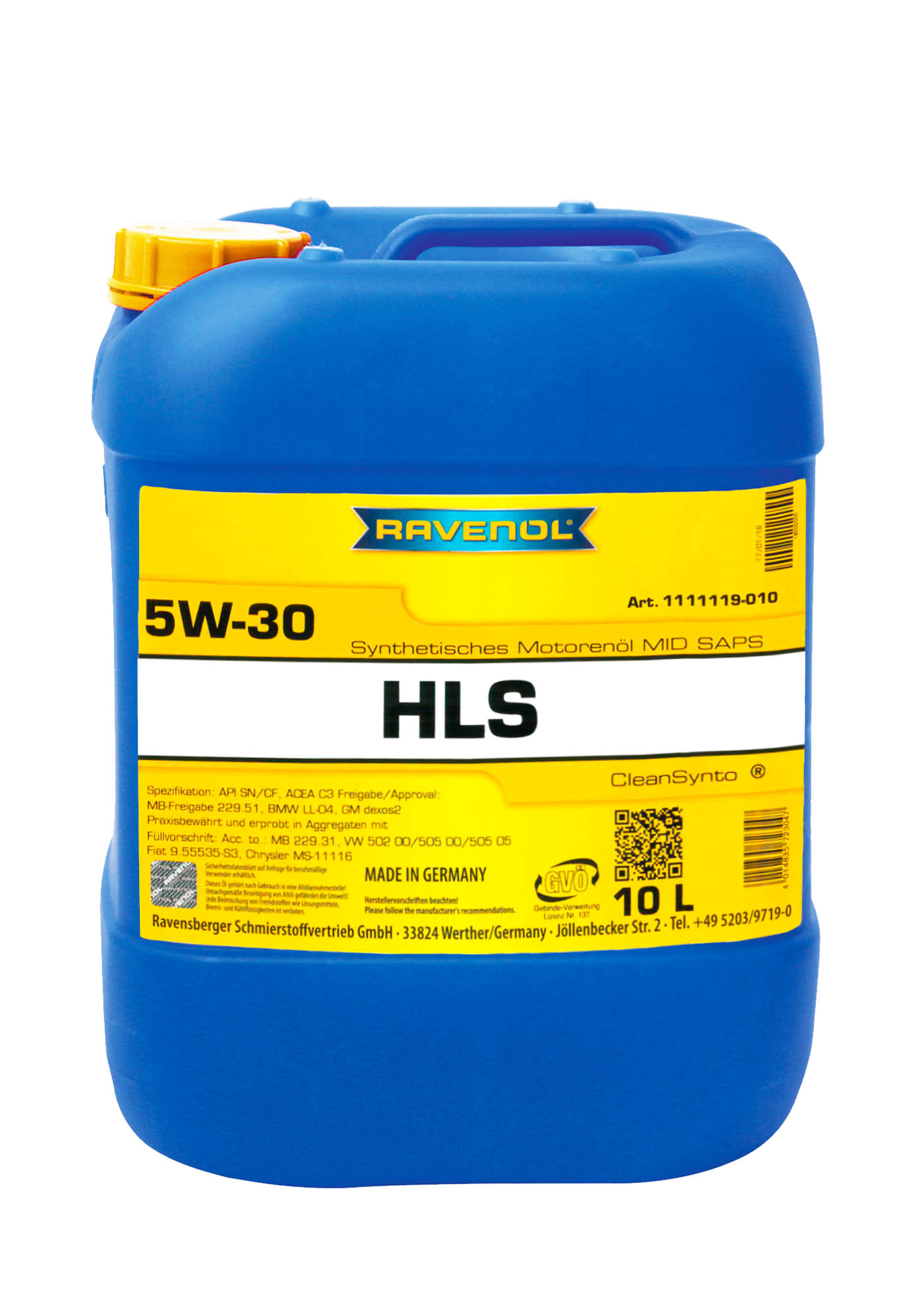 SAE 5W-30 10L HLS EXPORT, 4014835723047