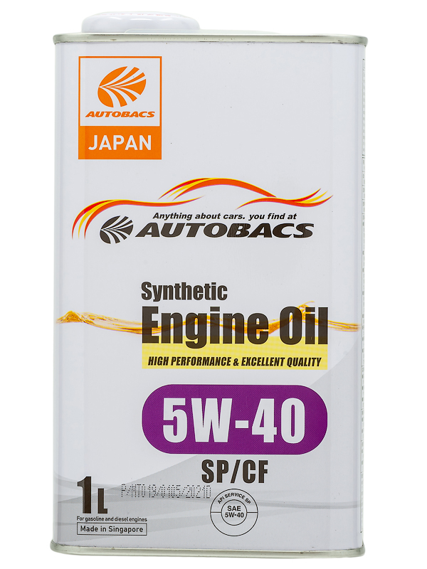 5W40 1L ENGINE OIL SYNTHETIC SP/CF (A00032431 МАСЛО МОТОРНОЕ СИНГАПУР), A00032431